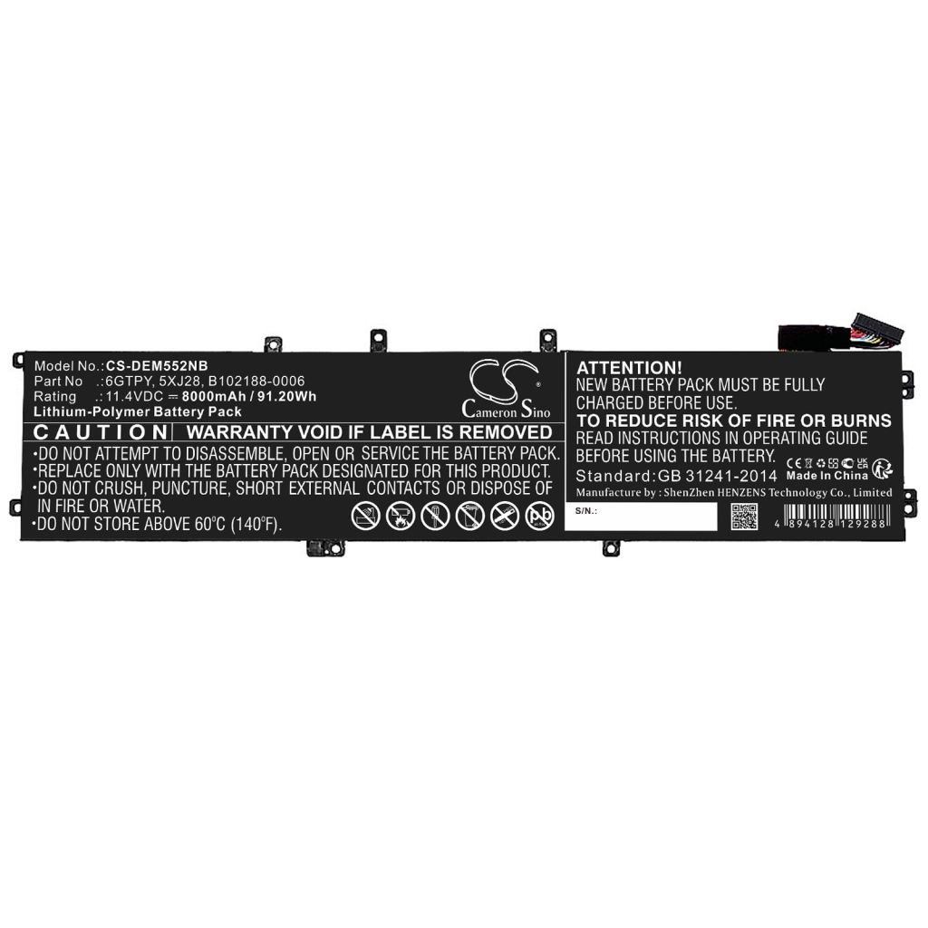Notebook battery DELL XPS 15-9570-D1605