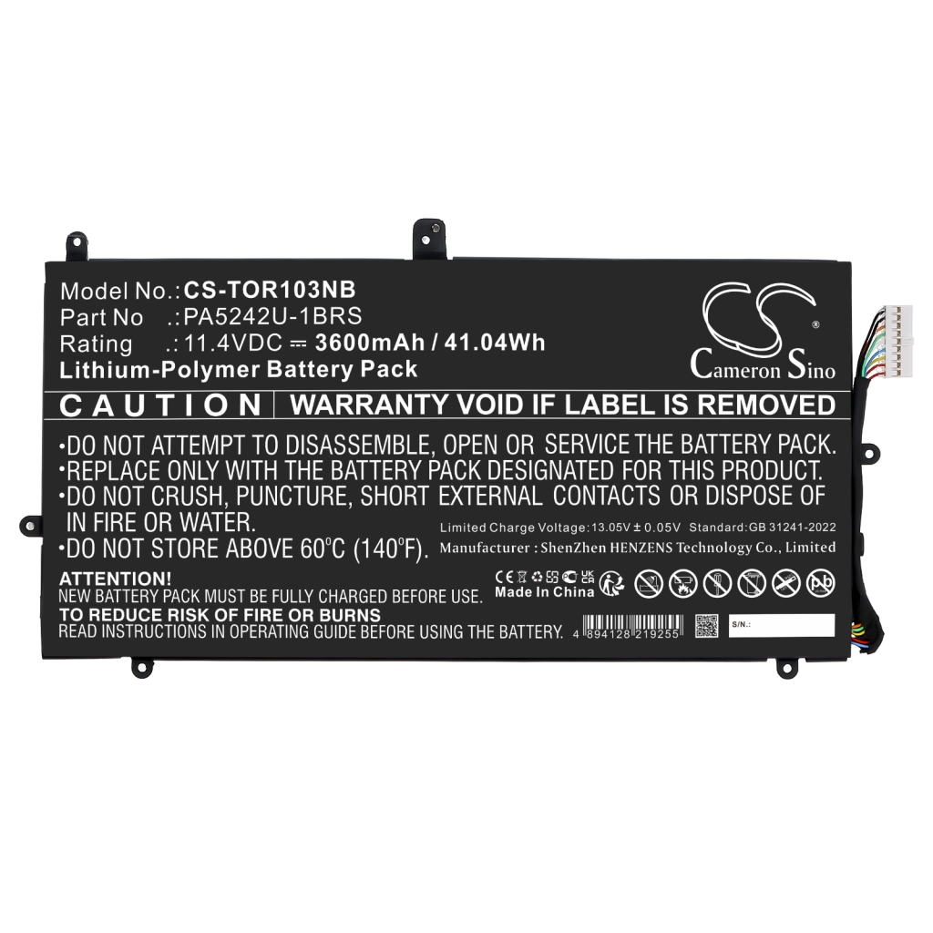 Batterie pour ordinateur portable Toshiba CS-TOR103NB