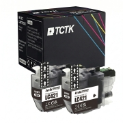 TCTK ink cartridges LC-421 2 pack Black compatible with Brother DCP-J 1050 DW DCP-J 1140 DW DCP-J 1800 DW MFC-J 1010 DW, replaces LC421BK