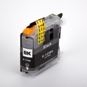 Compatible avec Brother LC123BK / 16ml Encre Noir (Cartouches d'encre)