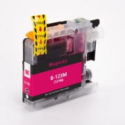 Compatible avec Brother LC123M / 10ml Encre Magenta (Cartouches d'encre)