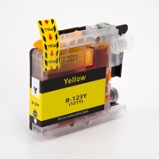 Compatible avec Brother LC123Y / 10ml Encre Jaune (Cartouches d'encre)