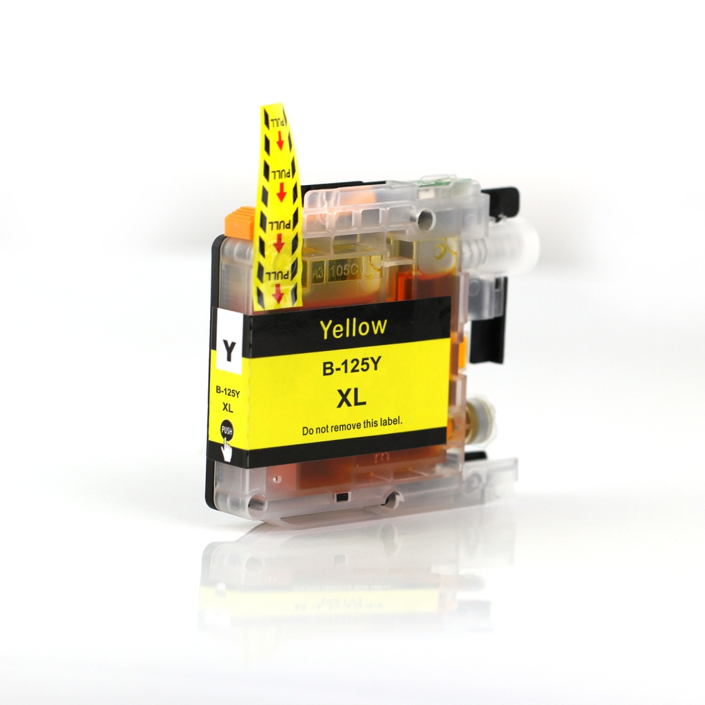 Compatible avec Brother LC125Y / 15ml Encre Jaune (Cartouches d'encre)