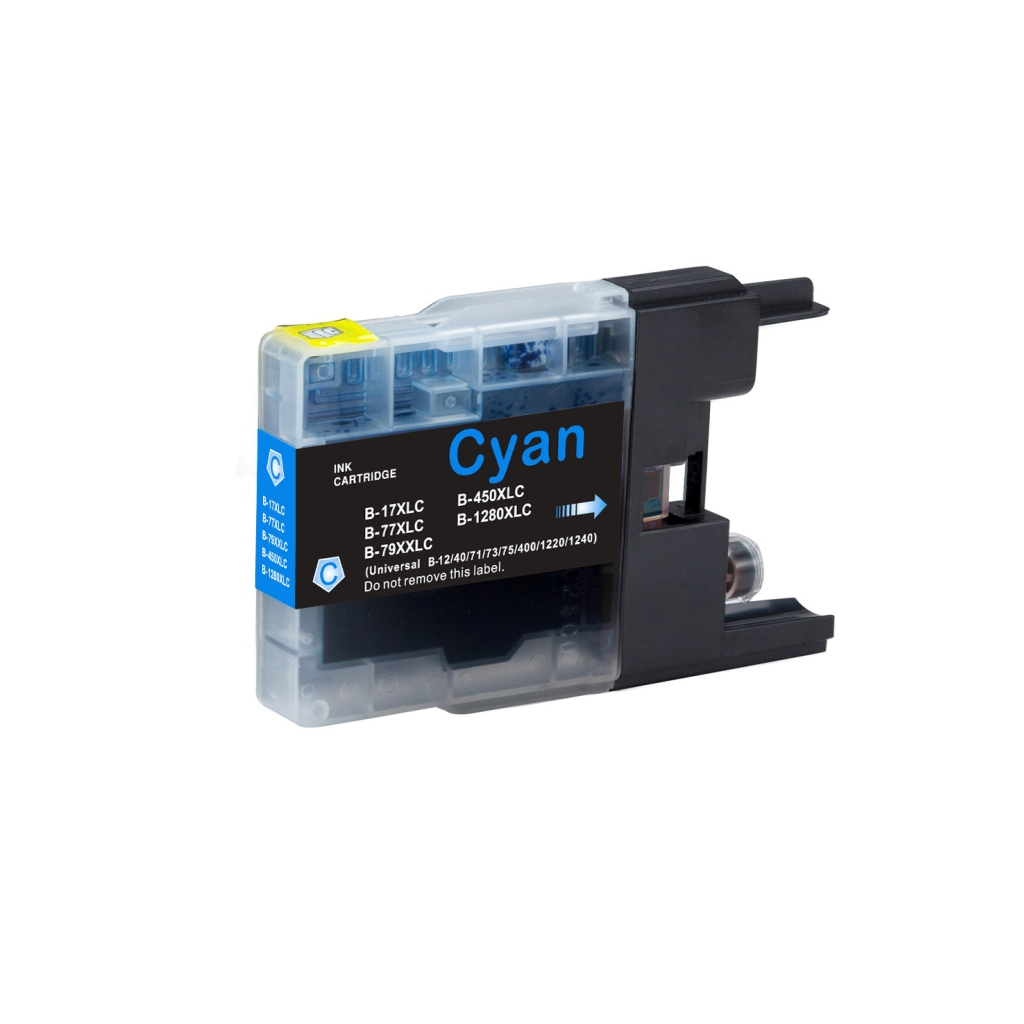 Compatible avec Brother LC17 / 19ml Encre Cyan (Cartouches d'encre)