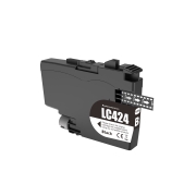 Compatible avec Brother LC424BK / 16ml Encre Noir (Cartouches d'encre)