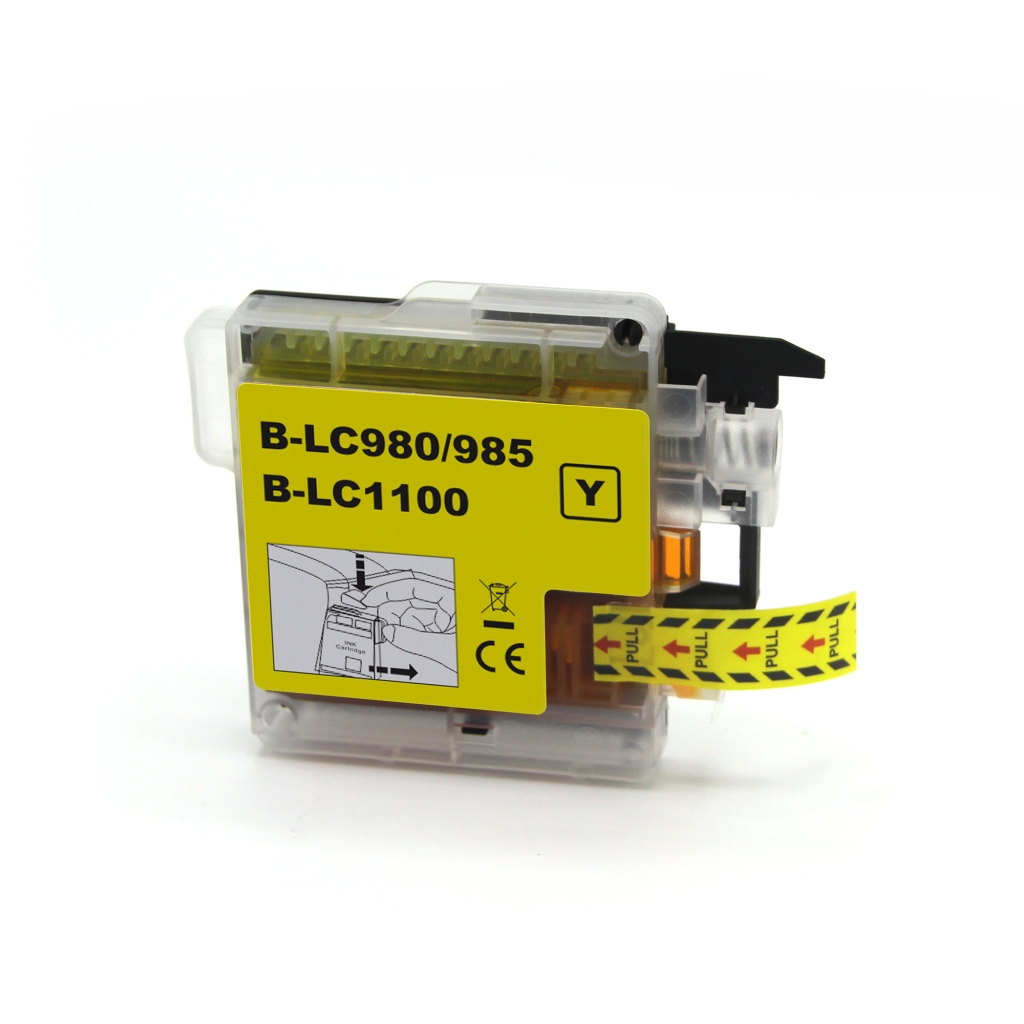 Compatible avec Brother LC980 / 19ml Encre Jaune (Cartouches d'encre)