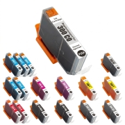 TCTK Cartouches d'encre PFI-300CO PFI-300C PFI-300GY PFI-300MBK PFI-300M PFI-300PBK PFI-300PC PFI-300PM PFI-300R PFI-300Y lot de 30 multicouleur (3x chacune) compatible avec Canon imagePROGRAF PRO-300
