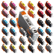 TCTK Cartouches d'encre PFI-300CO PFI-300C PFI-300GY PFI-300MBK PFI-300M PFI-300PBK PFI-300PC PFI-300PM PFI-300R PFI-300Y lot de 40 multicouleur (4x chacune) compatible avec Canon imagePROGRAF PRO-300