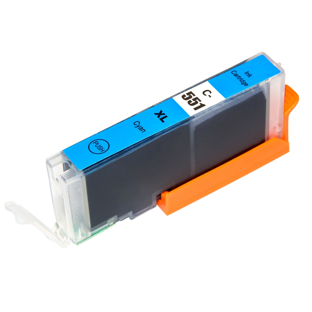 Compatible avec Canon CLI-551XLC / 12ml Encre Cyan (Cartouches d'encre)