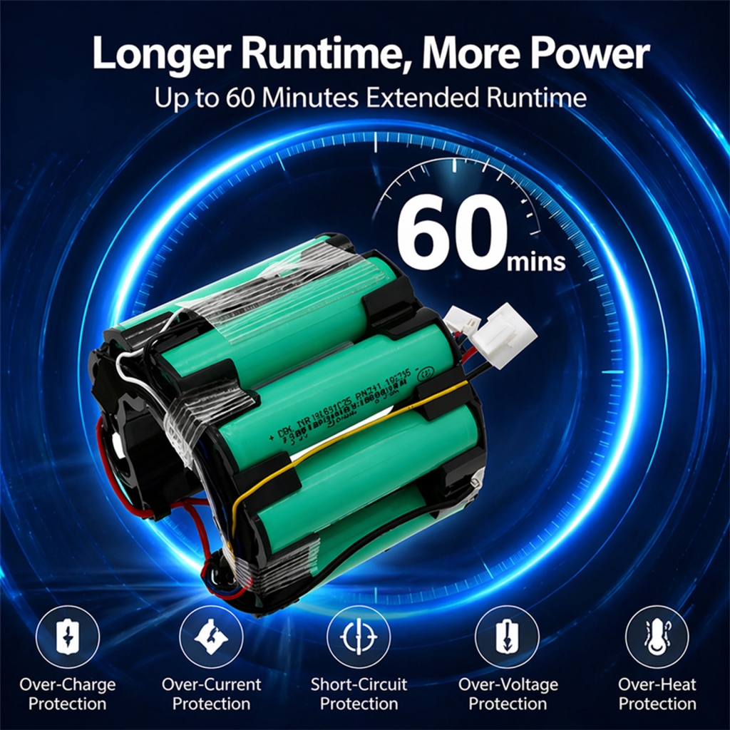 Batterie compatible avec Eureka Amica Qilive CS-ACM705VX