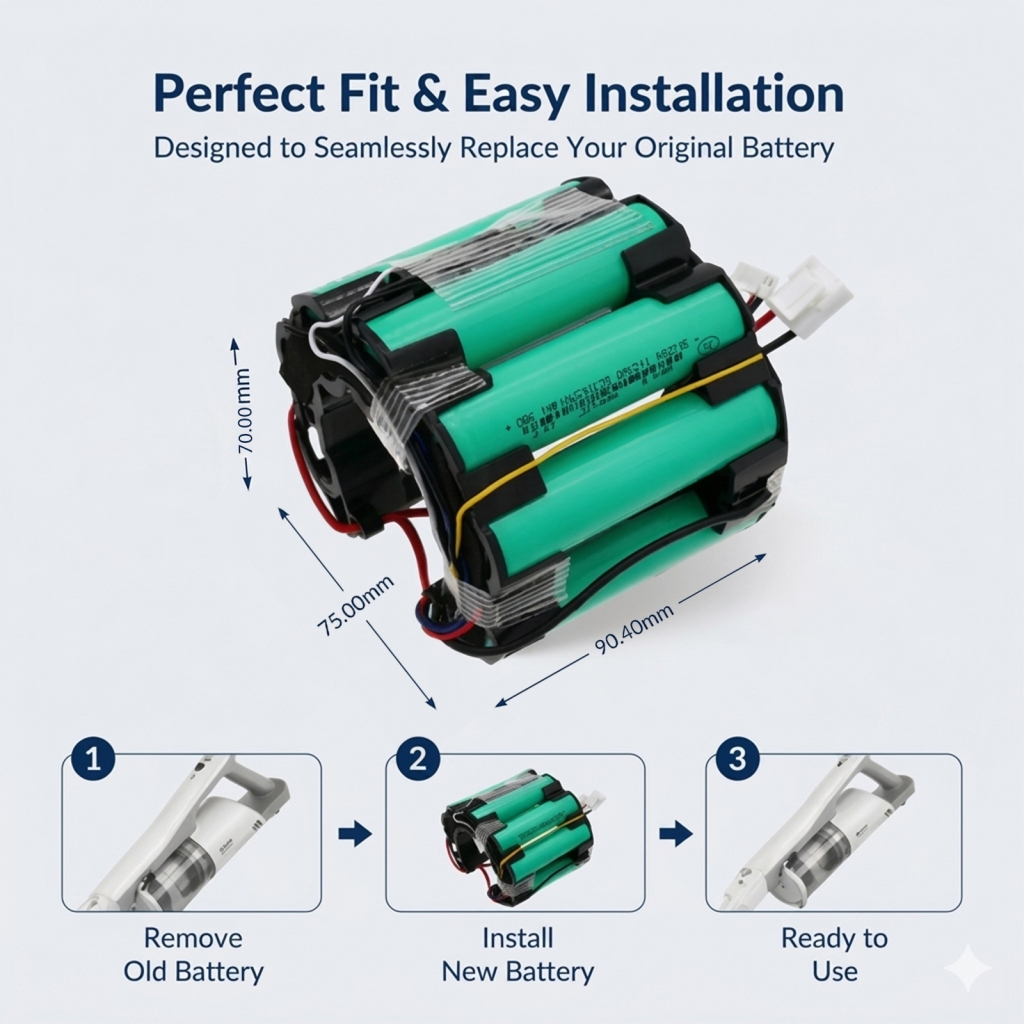 Batterie compatible avec Eureka Amica Qilive CS-ACM705VX