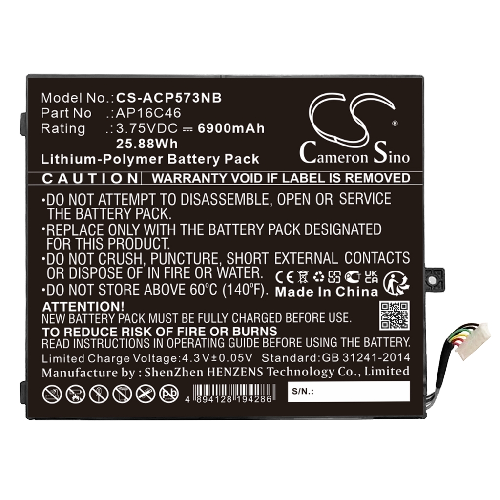 Batterie pour ordinateur portable Acer CS-ACP573NB