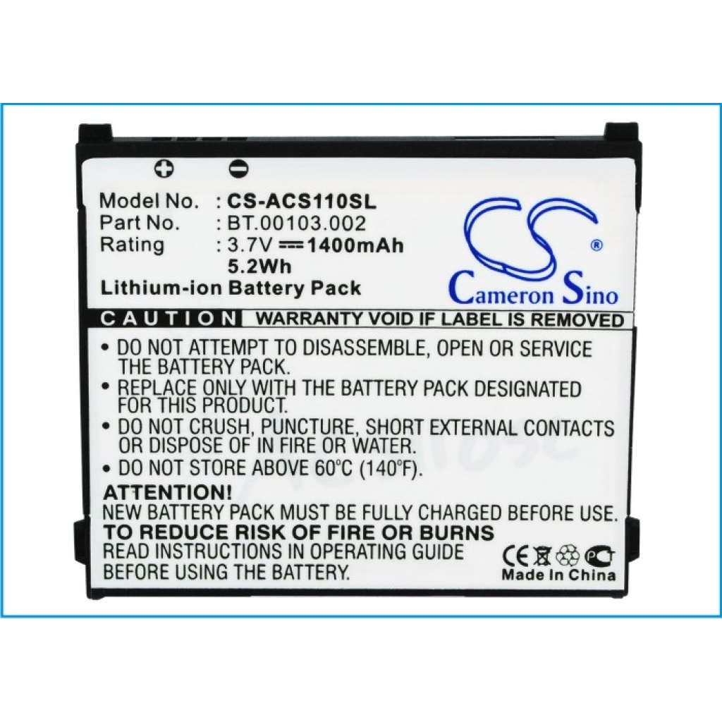 Batterie de téléphone portable Acer CS-ACS110SL