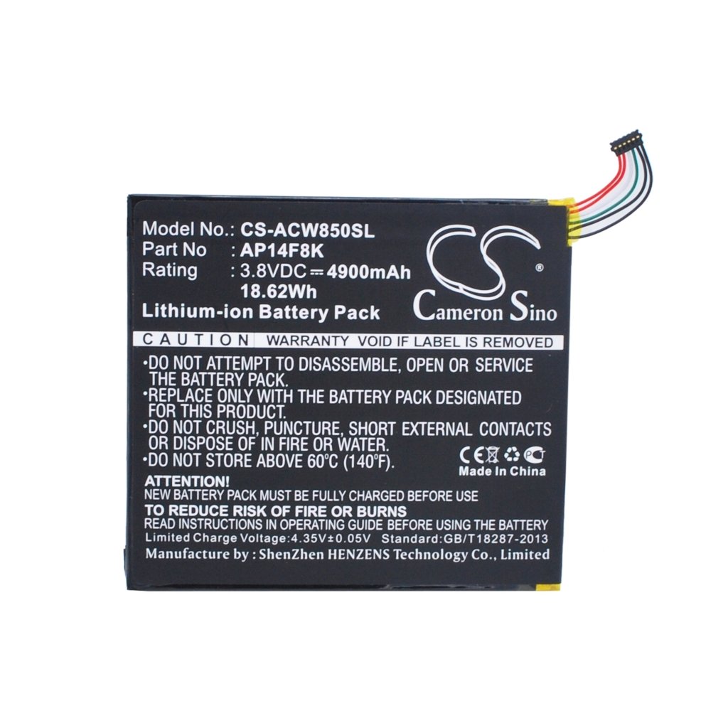 Remplacement de batterie compatible pour Acer AP14F8K,AP14F8K (1ICP4/101/110),KT.0010M.003