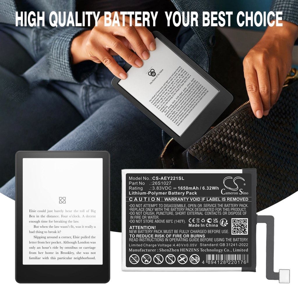 Ebook, eReader Batterie Amazon CS-AEY221SL