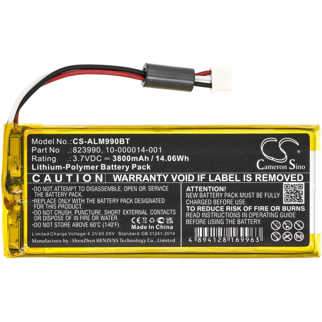 Batterie de caméra de sécurité domestique 2gig CS-ALM990BT