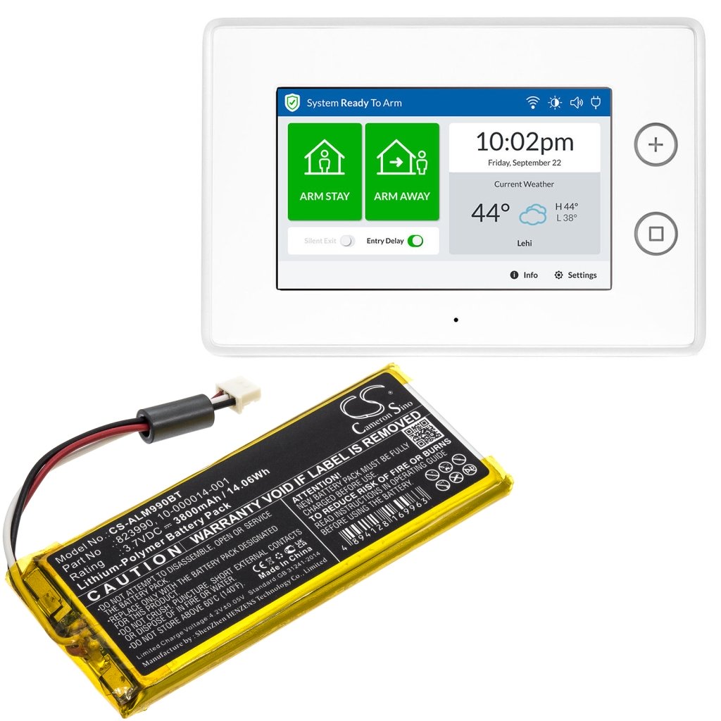 Batterie de caméra de sécurité domestique 2gig CS-ALM990BT
