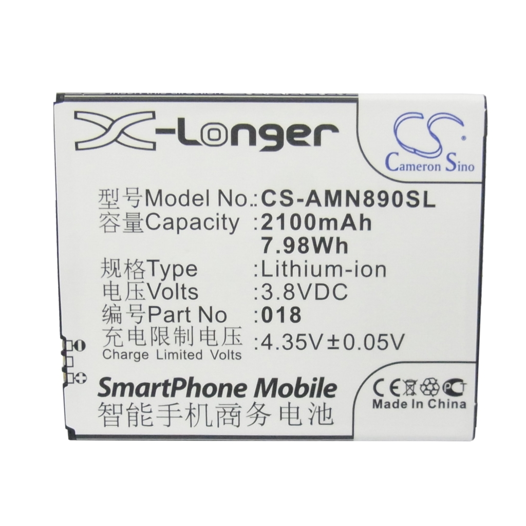 Étiquette avant CS-AMN890SL 2100mAh 3,8V X-Longer