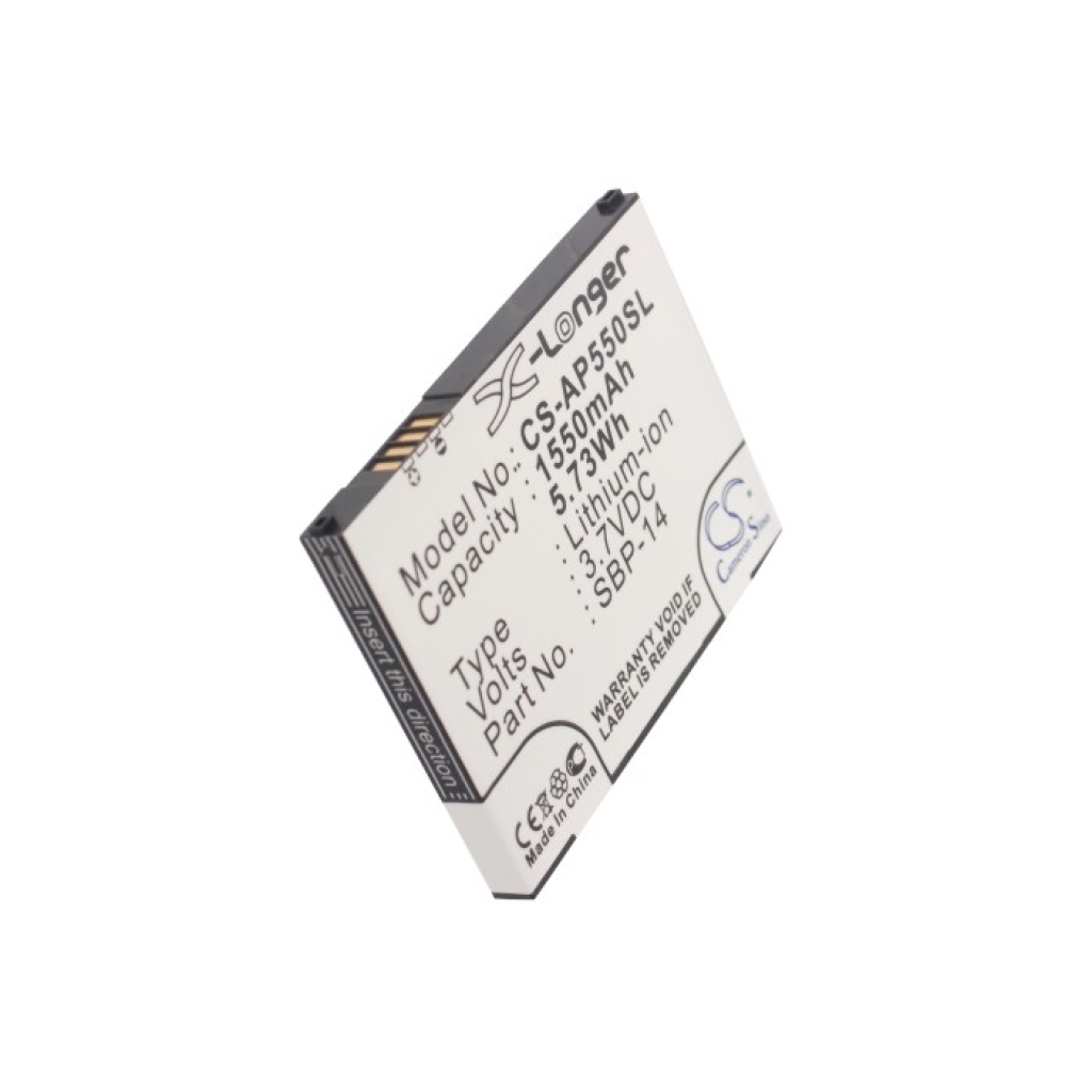 Étiquette avant CS-AP550SL 1550mAh 3,7V X-Longer