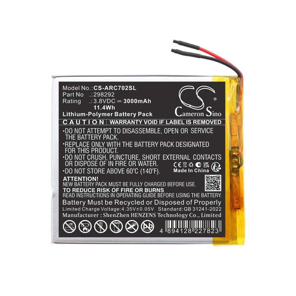 Batterie compatible avec Archos CS-ARC702SL