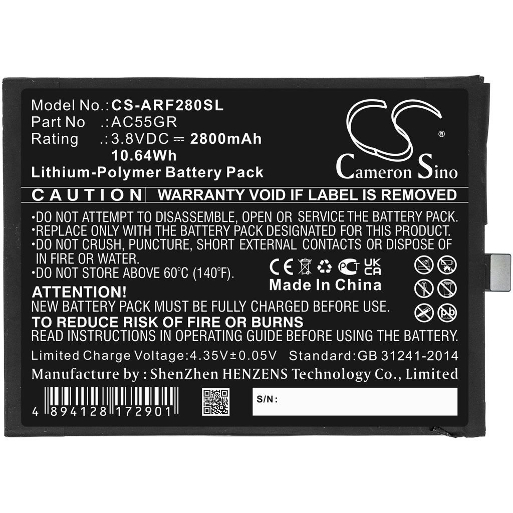 Batterie de téléphone portable Archos CS-ARF280SL