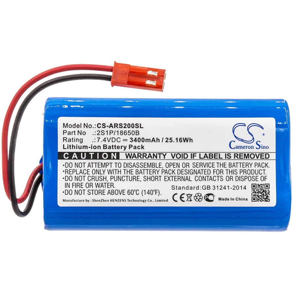 Remplacement de batterie compatible pour Arizer 2S1P/18650B