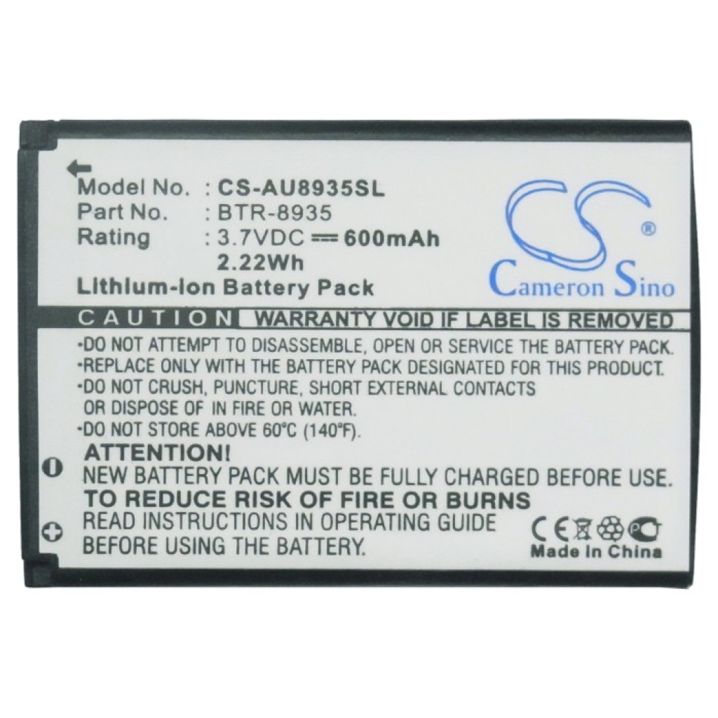 Batterie compatible avec Audiovox CS-AU8935SL