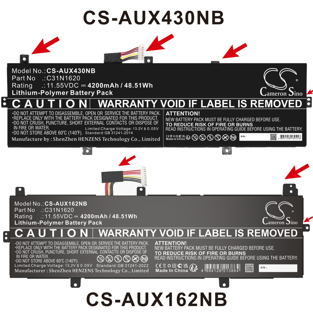 Batterie pour ordinateur portable Asus Zenbook UX430UN-GV122R