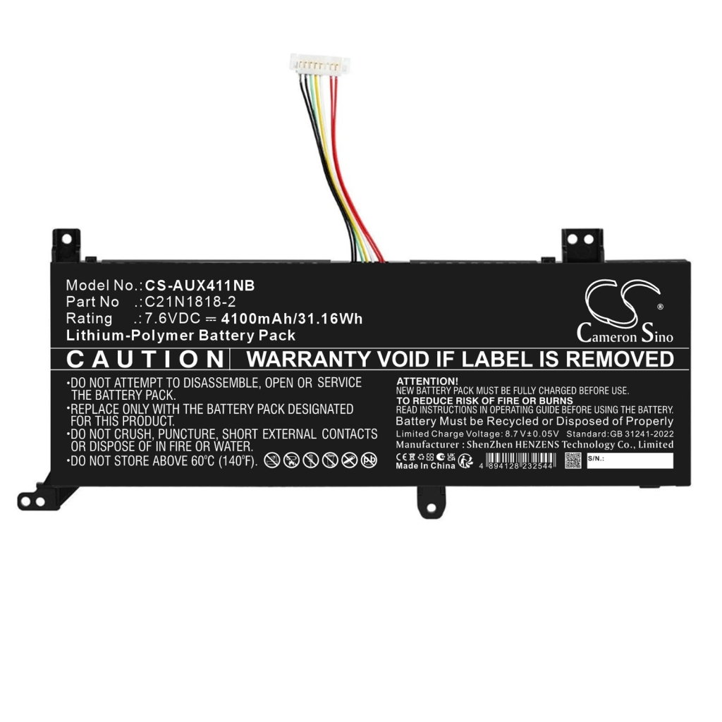 Batteries compatible avec Asus VivoBook 14 A412 S14 S412F CS-AUX411NB
