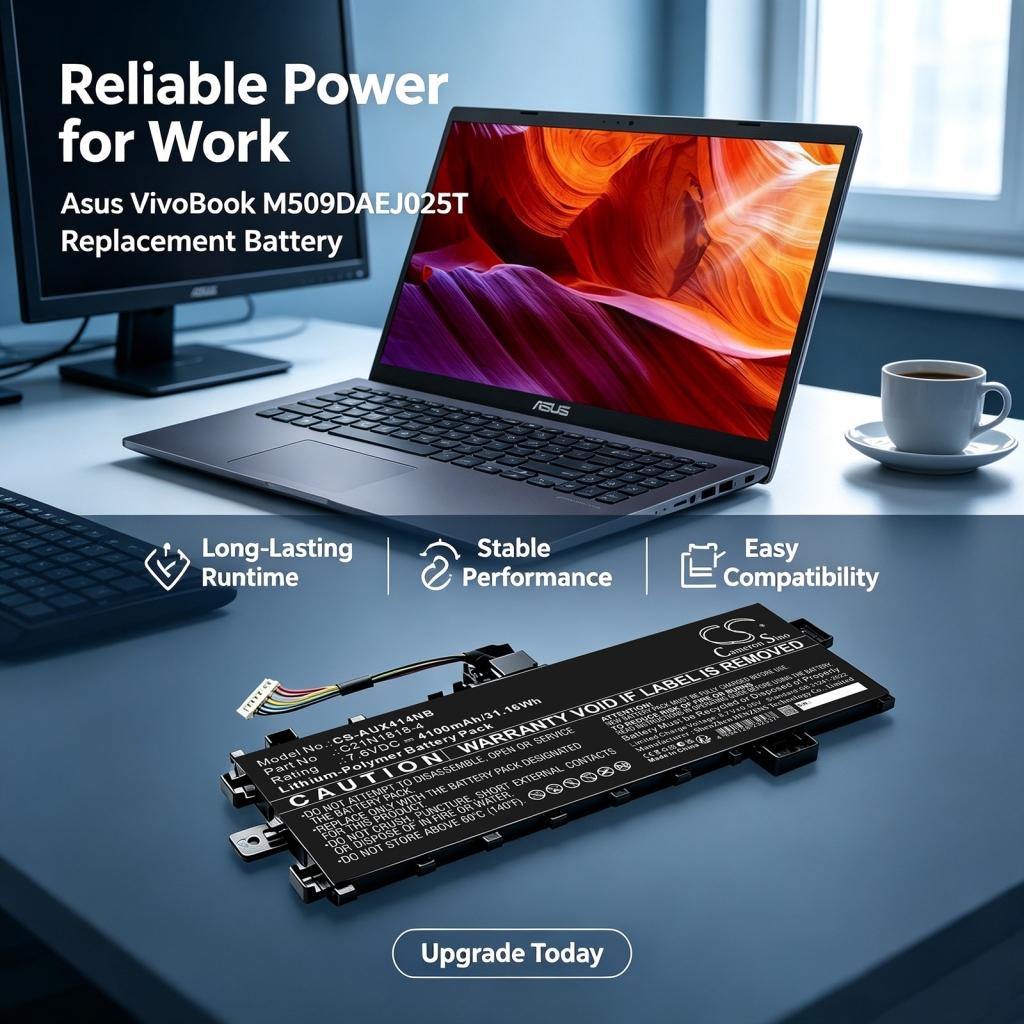 Batteries compatible avec Asus VivoBook 15 X509FA-EJ561TS 15 X509FAEJ216T 15 X509FAEJ561TS CS-AUX414NB