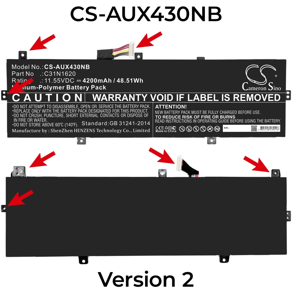 Notebook battery Asus ZenBook UX430UA-PURE2
