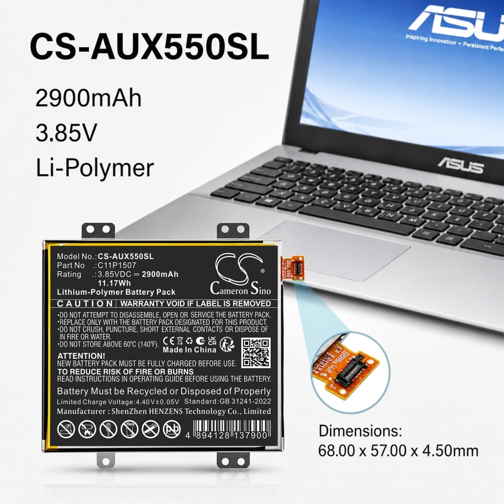 Batterie compatible avec Asus CS-AUX550SL