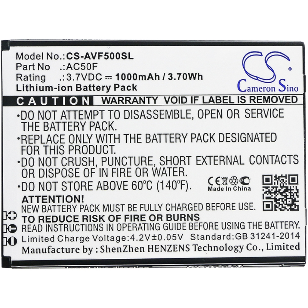 Batterie de téléphone portable Archos CS-AVF500SL