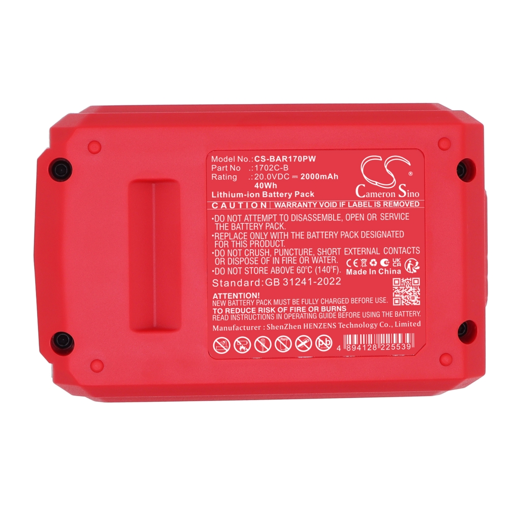 Batterie Remplace Bauer 1907C-B CS-BAR170PW