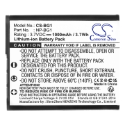 CS-BG1<br />Batteries for   replaces battery NP-FG1