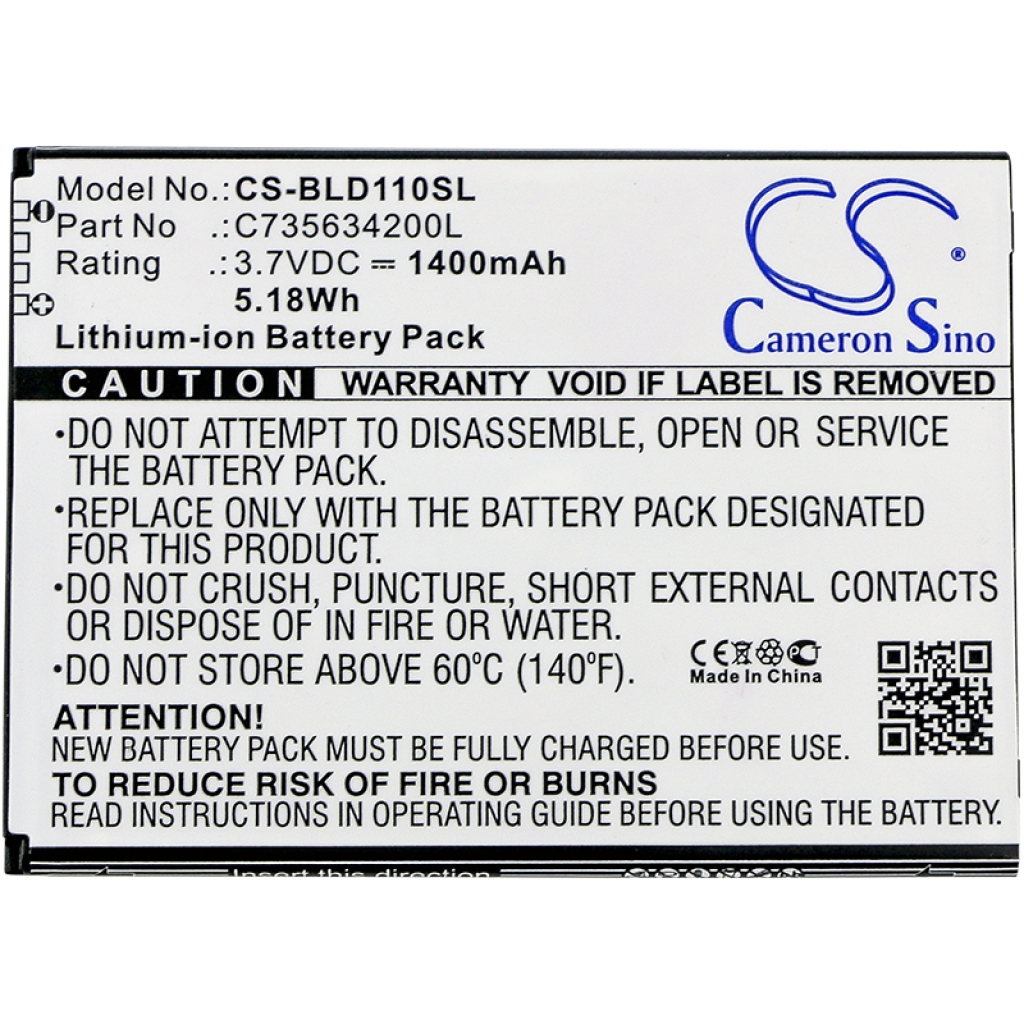 Batterie de téléphone portable BLU CS-BLD110SL