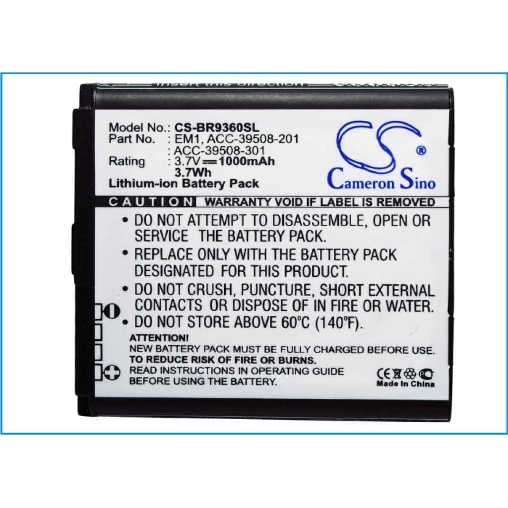 Batterie compatible avec Blackberry CS-BR9360SL
