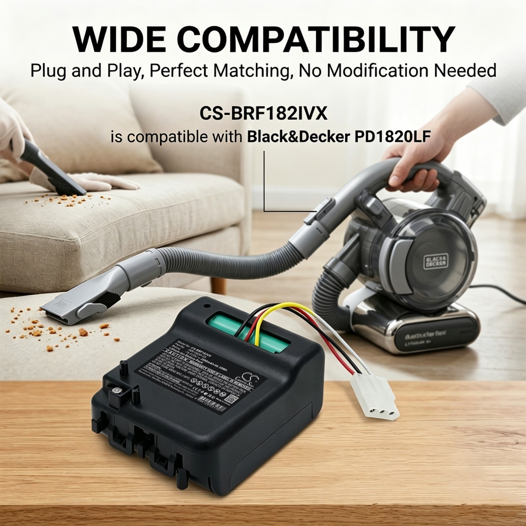 Batteries compatible avec Black&Decker PD1820LF PD1820LF CS-BRF182VX