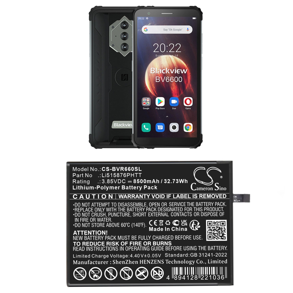 Batterie de téléphone portable Blackview CS-BVR660SL