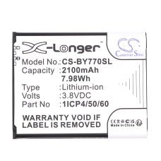 Compatible battery replacement for Vtech 1ICP4/50/60-210AR