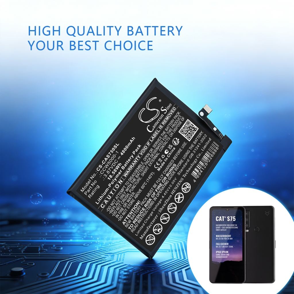 Batterie compatible avec CAT Caterpillar CS-CAS750SL