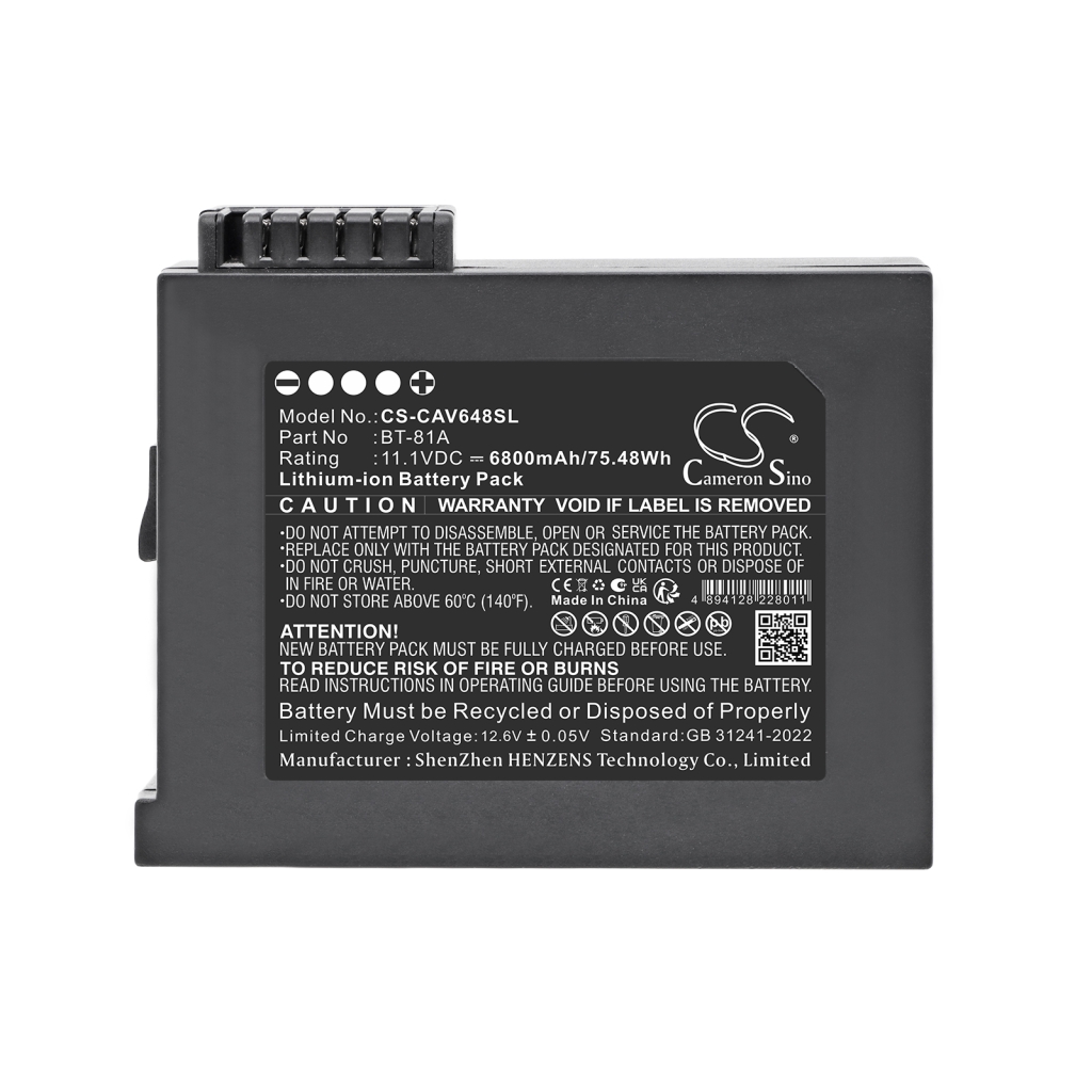 Batterie compatible avec Cetc CS-CAV648SL
