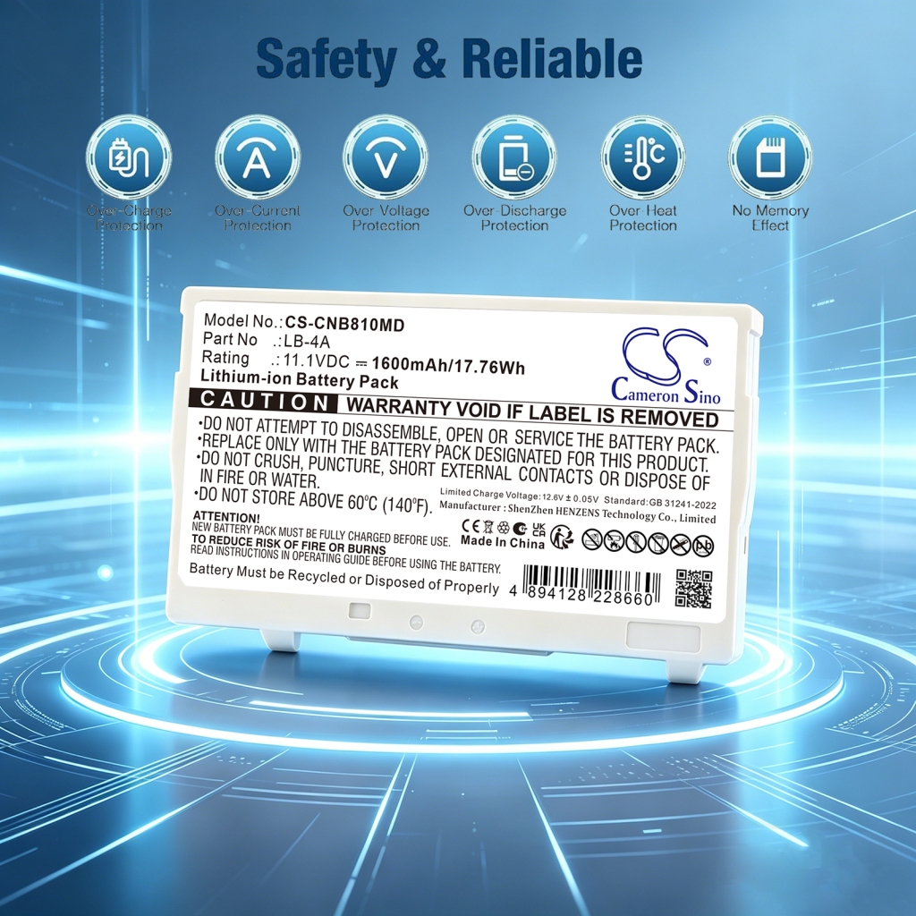 Batterie compatible avec Canon CS-CNB810MD