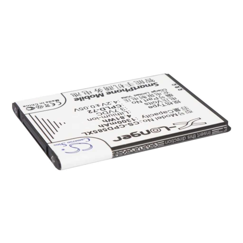 CS-CPD585XL vue latérale inclinée de l'étiquette CPLD-72 1300mAh