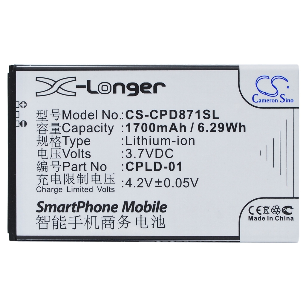 Batterie de téléphone portable Coolpad CS-CPD871SL