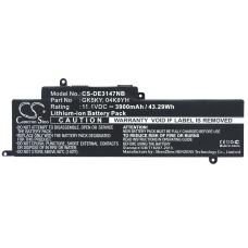 Remplacement de batterie compatible pour DELL 04K8YH,092NCT,0GK5KY,0WF28,451-BBKK...