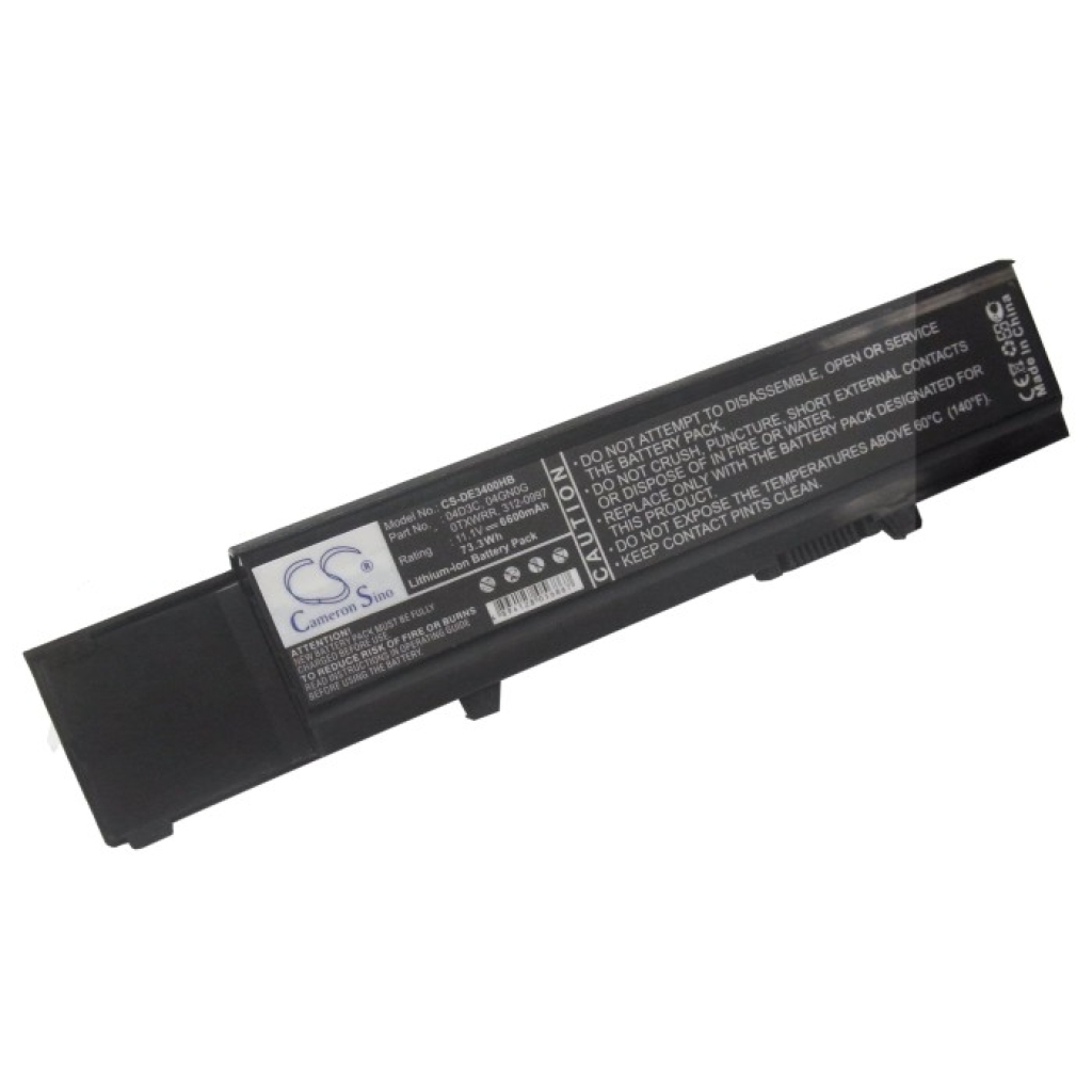 Cameron Sino CS-DE3400HB battery side view cylindrical contour