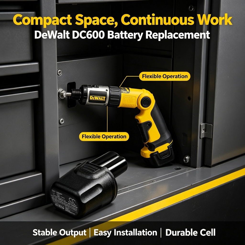 Batteries compatible avec DeWalt DC600 DC600 Screwdriver CS-DEC600PW