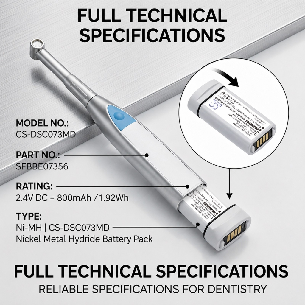 Batterie compatible avec Dentsply CS-DSC073MD