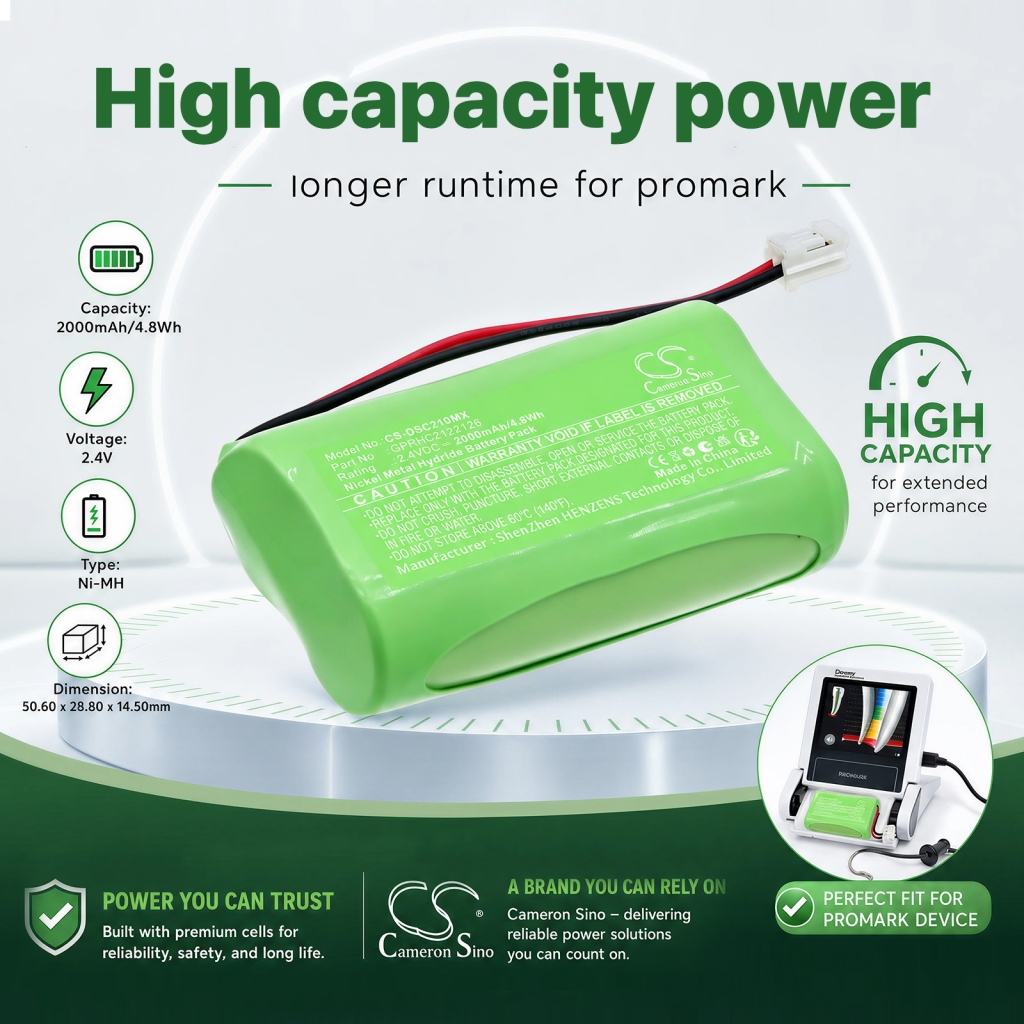 Batteries compatible avec DentSply ProMark Endodontic Apex Locator CS-DSC210MX